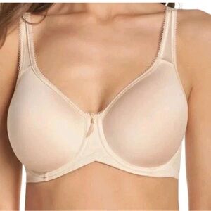WACOAL 853192 BASIC BEAUTY UNDERWIRE T-SHIRT BRA NATURALLY NUDE SIZE 38DD.
